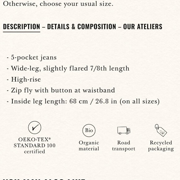 Sezane Le Crop jeans - 38 (us 29 / 8) - Picture 2 of 9